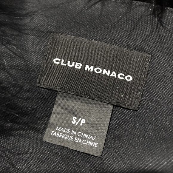 Club Monaco Marabou Feather Vest - Black - Picture 4 of 5